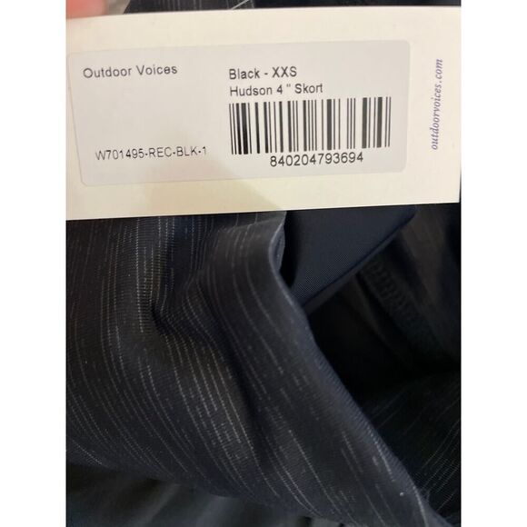 Outdoor Voices Women's Size XXS  Hudson 4" Athletic Skort Black Drawstring NWT - Picture 11 of 11